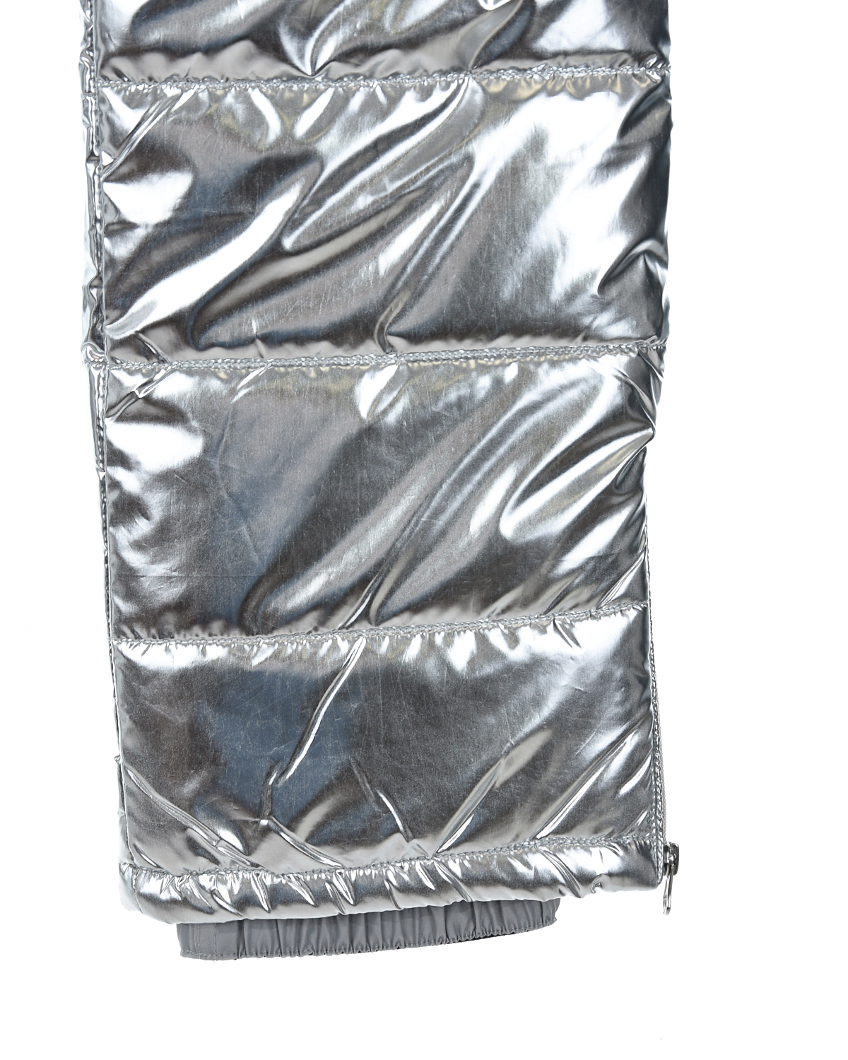 Серебристые стеганые брюки Junior Republic детские, размер 122/128, цвет серебряный - фото 4
