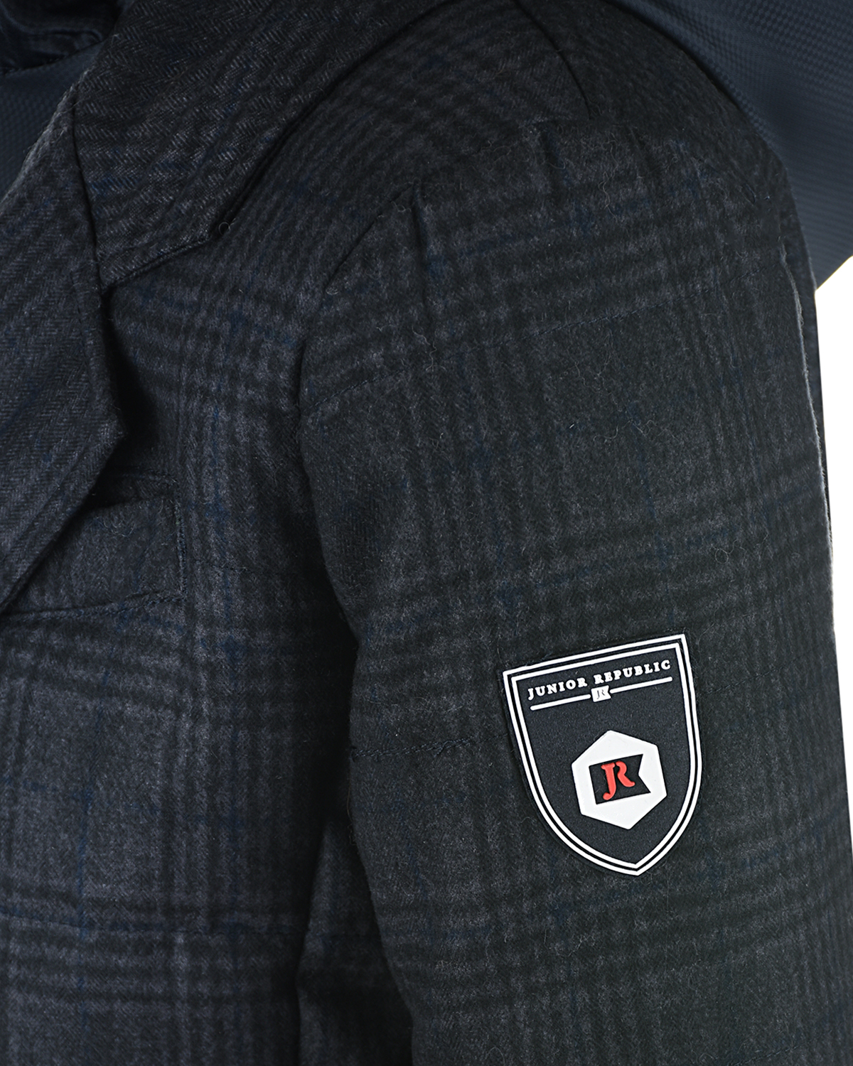 Куртка в клетку для мальчиков Junior Republic детская, размер 128, цвет серый - фото 4