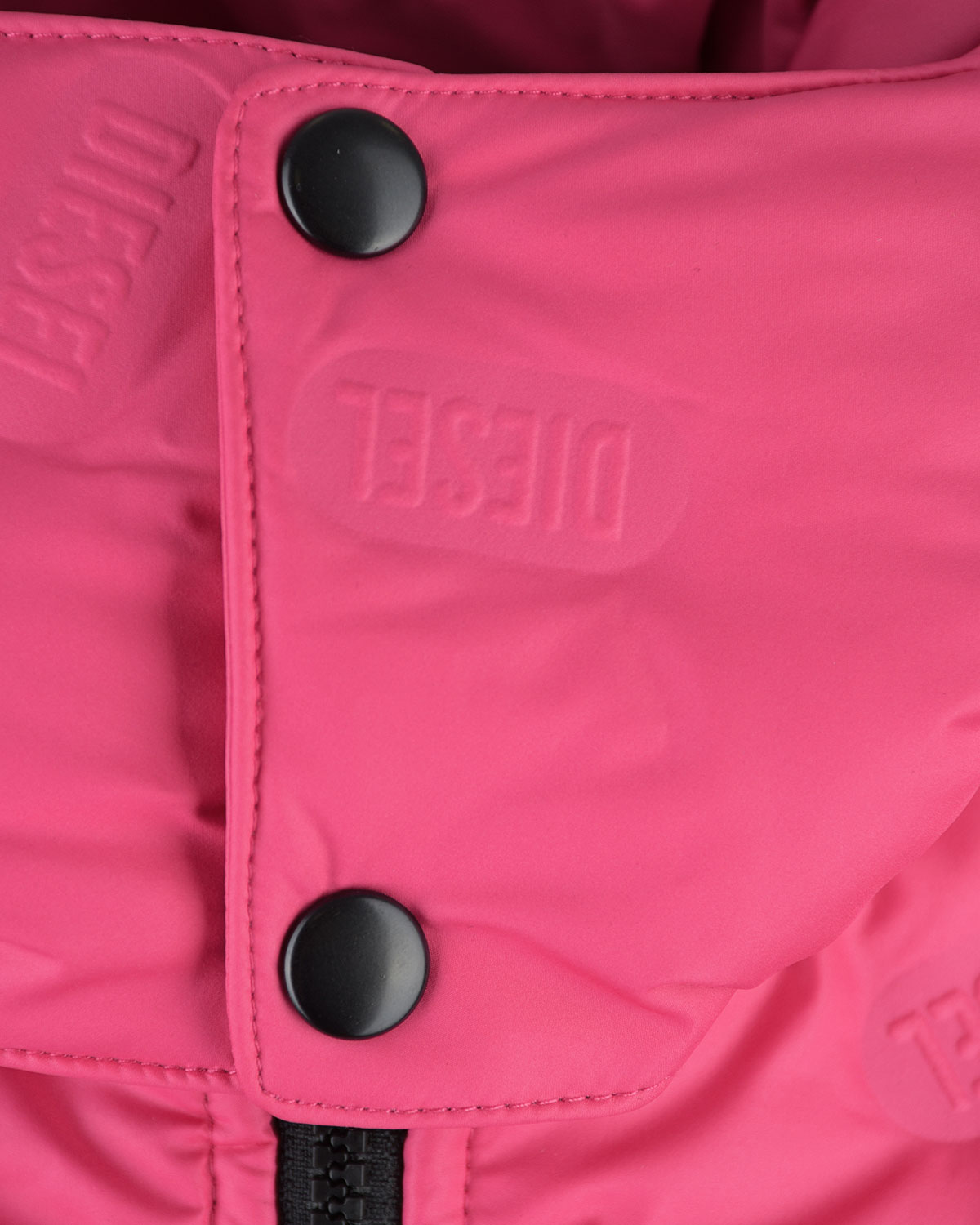 Розовая куртка-пуховик с капюшоном Diesel детская, размер 128, цвет розовый - фото 3
