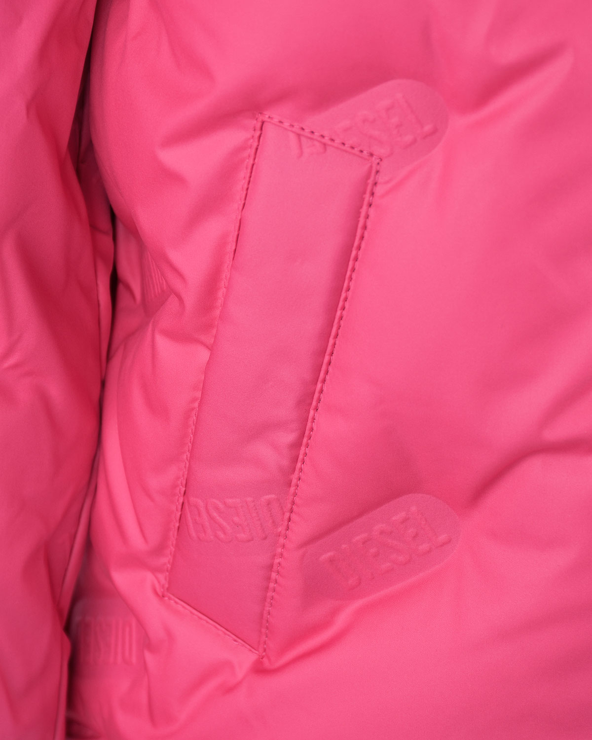 Розовая куртка-пуховик с капюшоном Diesel детская, размер 128, цвет розовый - фото 4