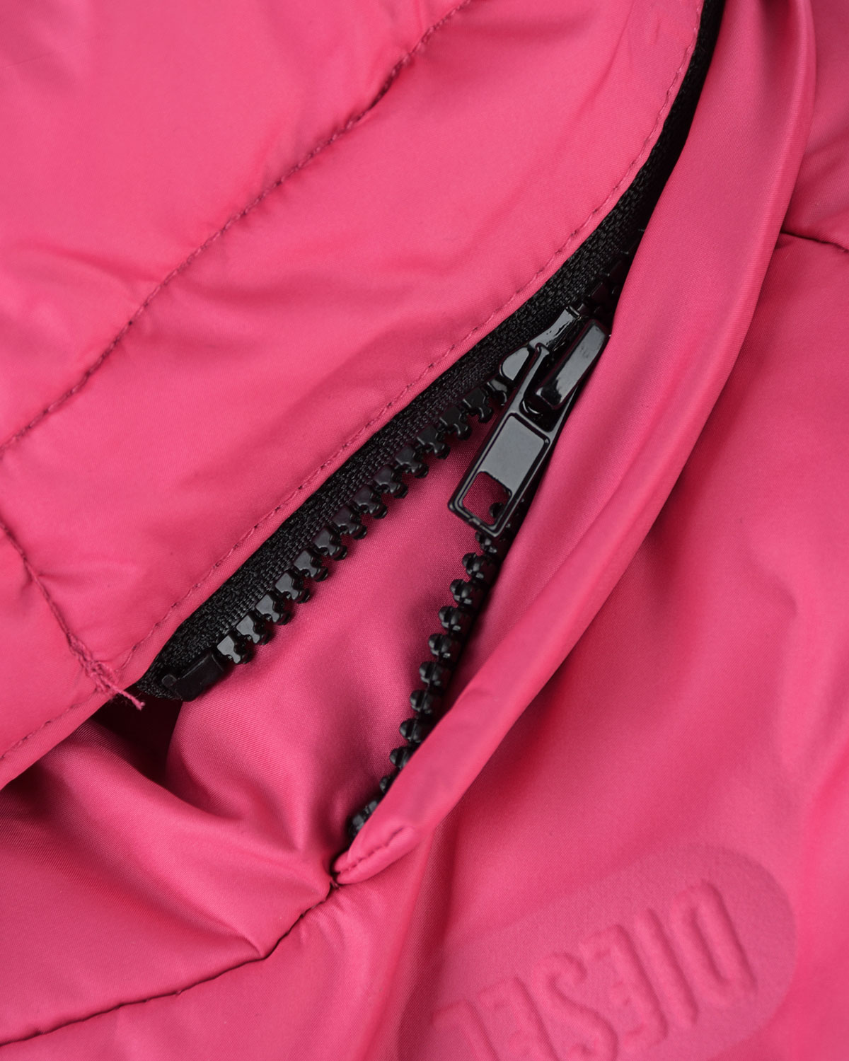 Розовая куртка-пуховик с капюшоном Diesel детская, размер 128, цвет розовый - фото 6