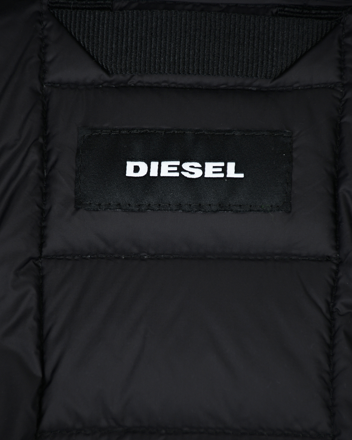 Черная стеганая куртка Diesel детская, размер 104, цвет черный - фото 6