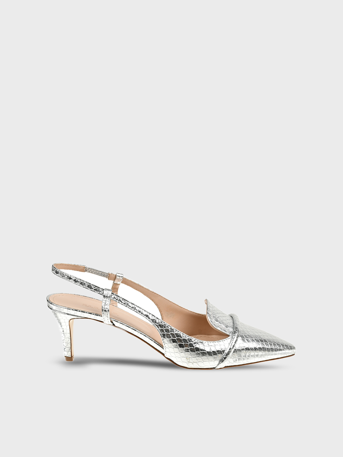 Туфли с открытой пяткой серебристые Parosh 55000₽