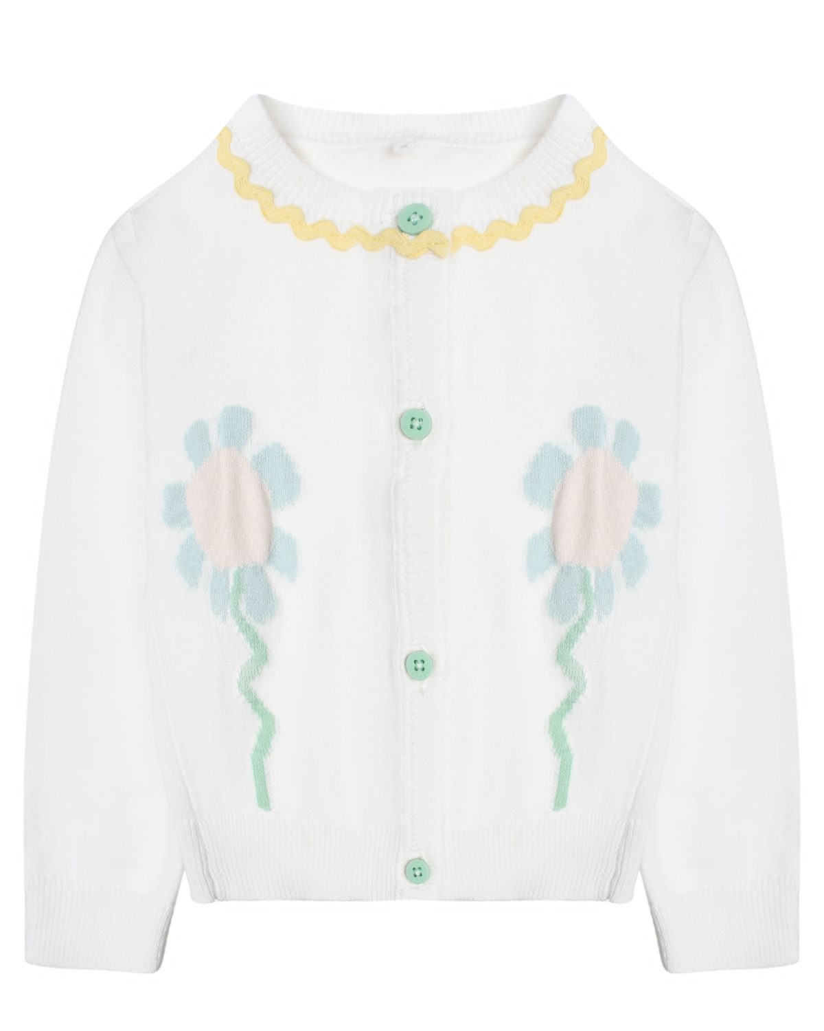 

Кофта с интарсией цветов Stella McCartney, Белый, Кофта с интарсией цветов Stella McCartney