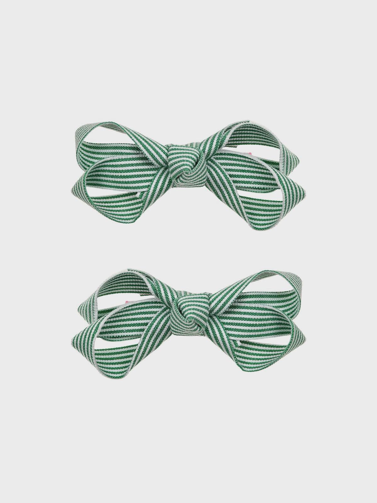 Зажим для волос в полоску зеленый 2 шт Tais 1499₽