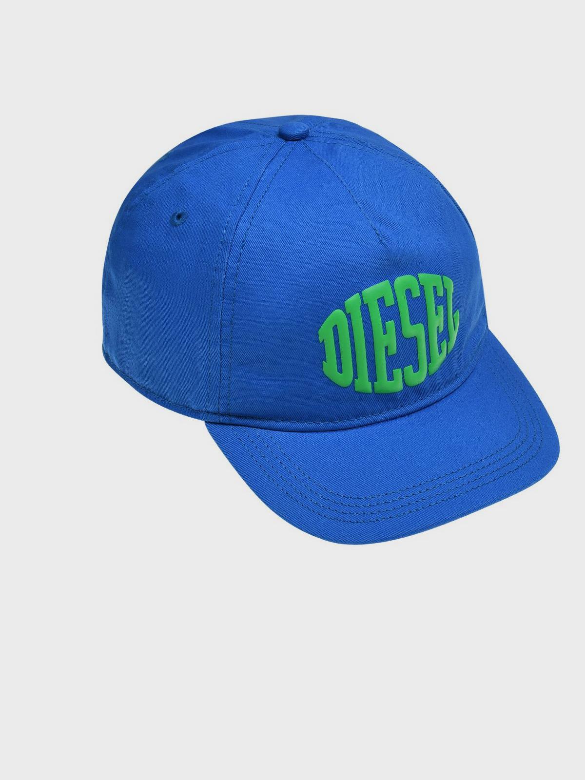 Бейсболка с зеленым лого, синяя Diesel