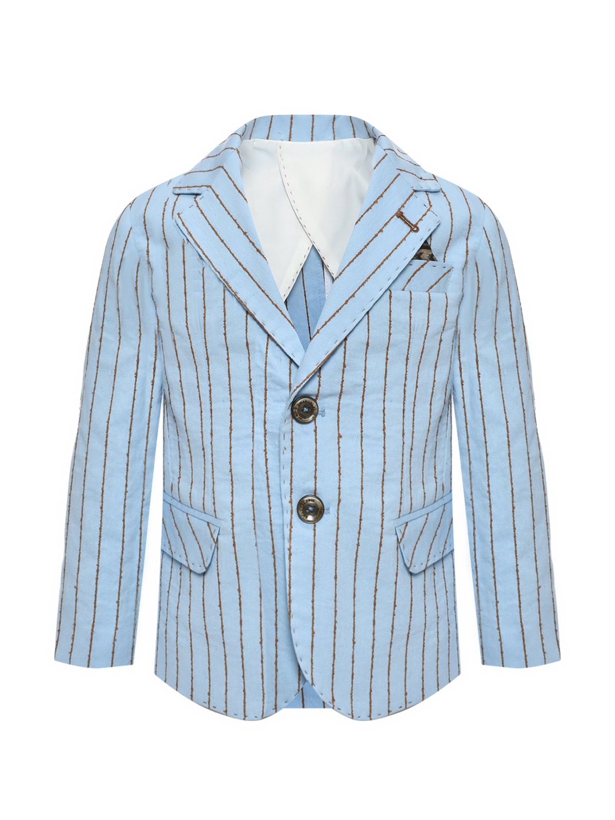 Пиджак в полоску, голубой Emanuel Pris