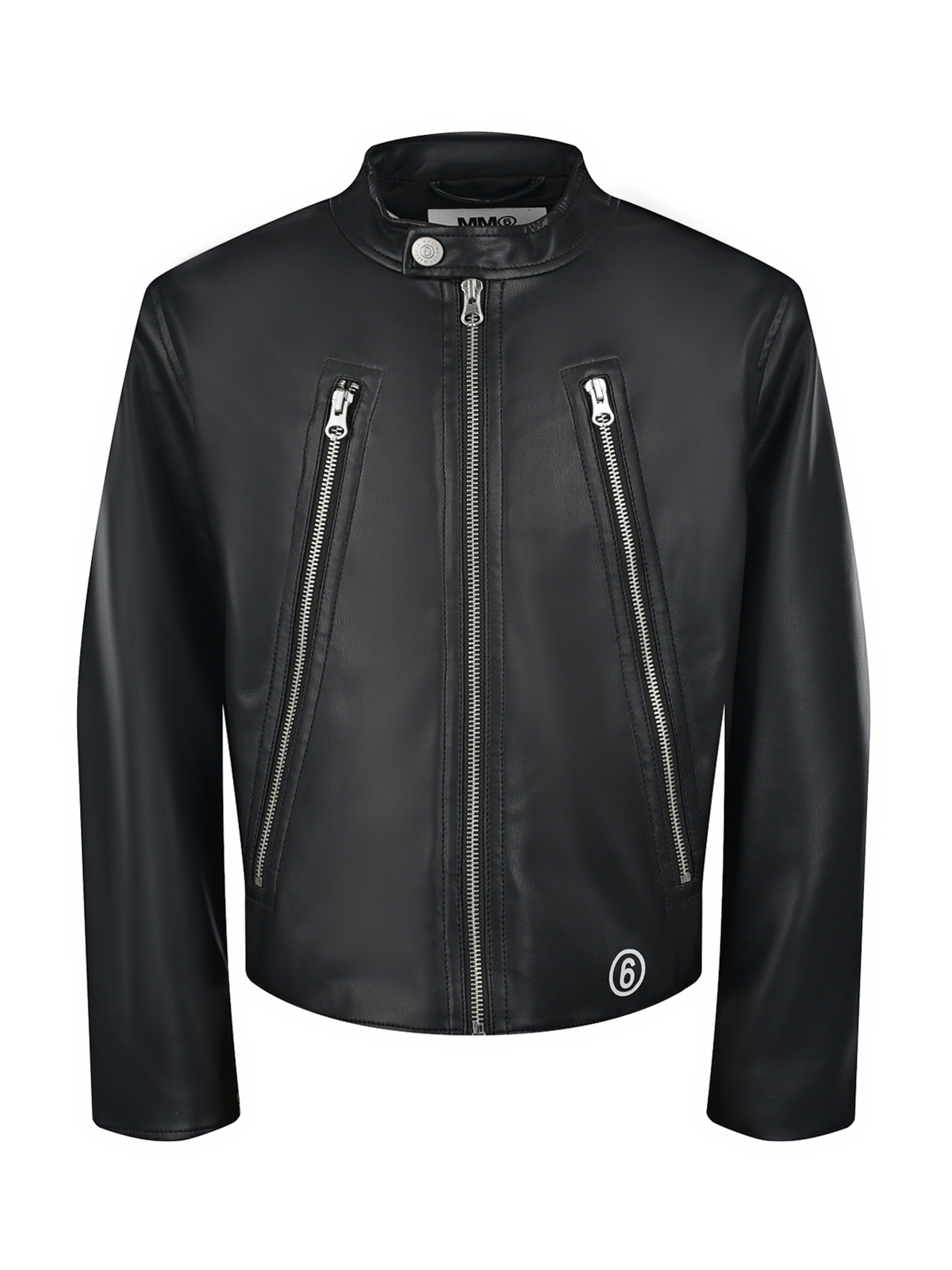 Черная куртка из эко-кожи MM6 47000₽