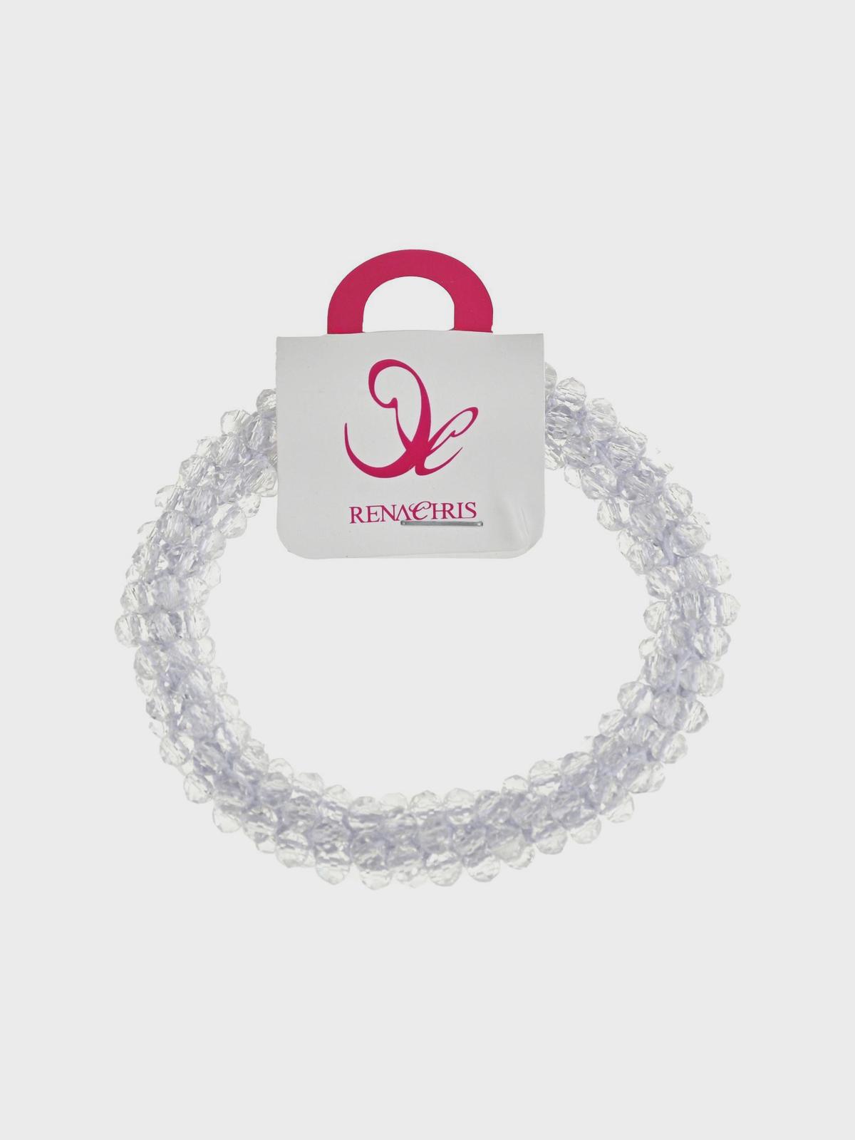 Резинка для волос с бисером, белая Rena Chris