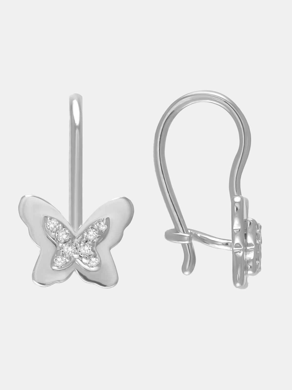 Серьги "Бабочки", французский замок Sneak Peek