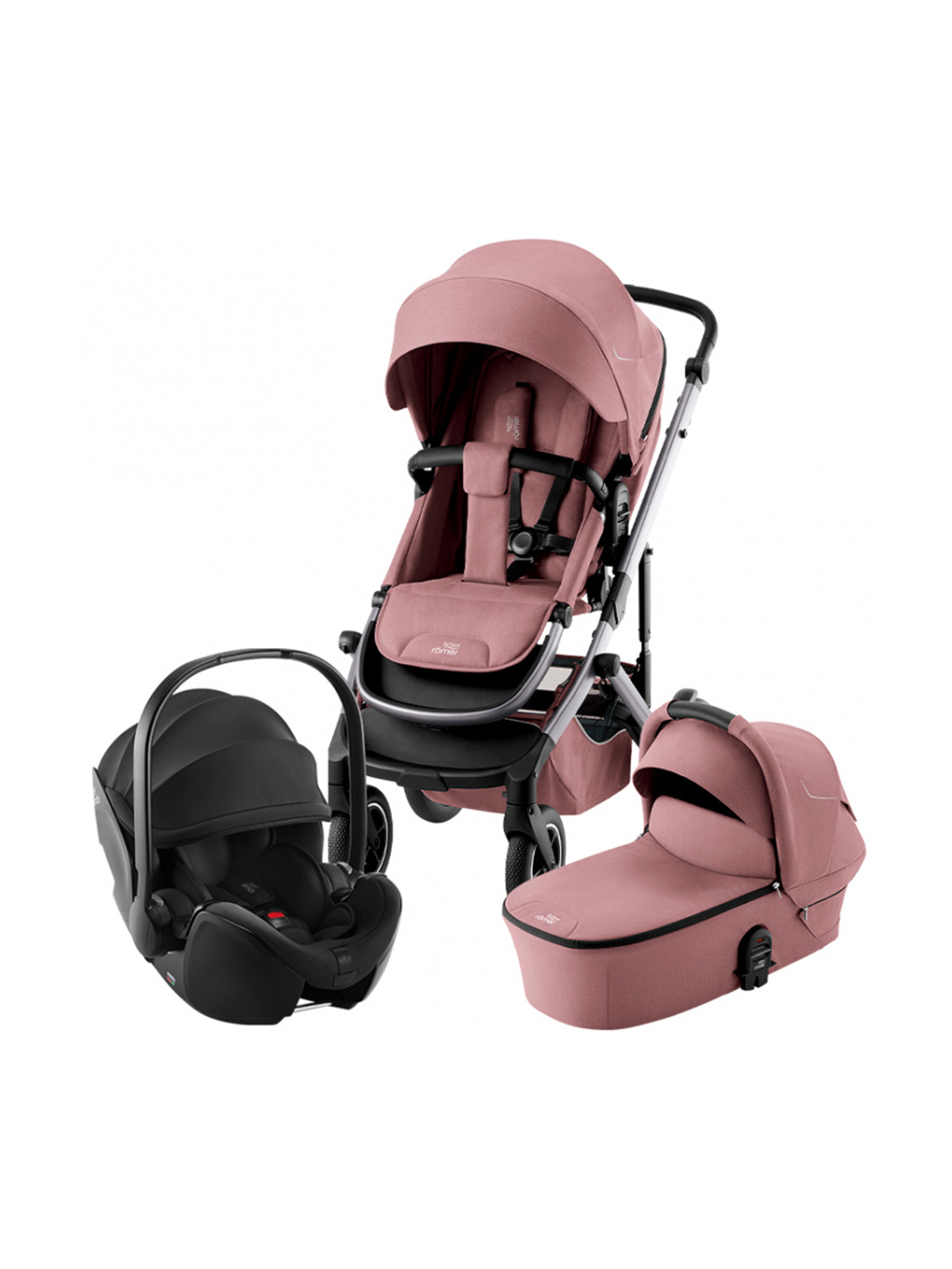 Коляска 3в1 SMILE 5Z, Dusty Rose + автокресло Britax Roemer