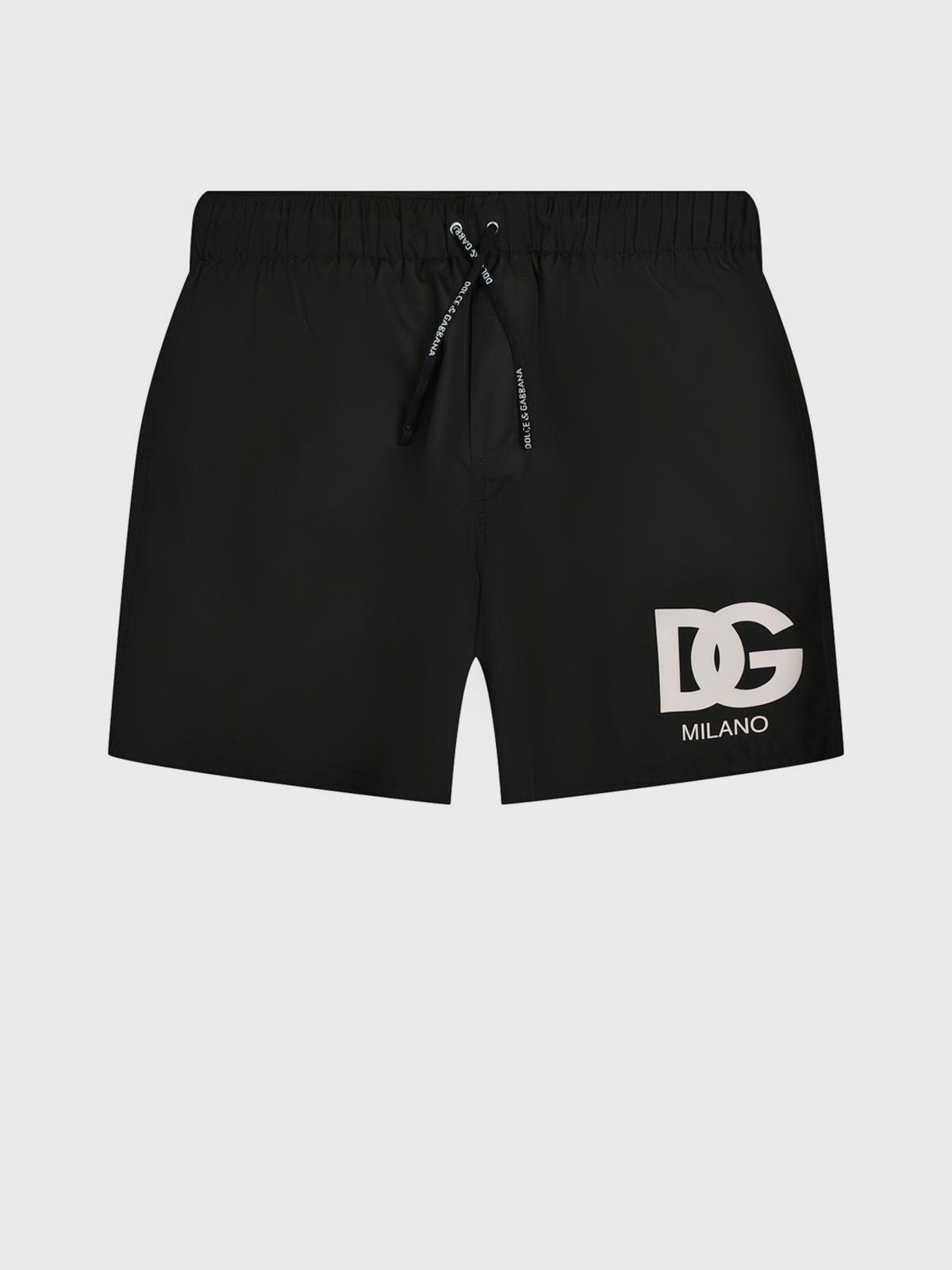 Шорты для купания с белым лого Dolce ampGabbana 23499₽