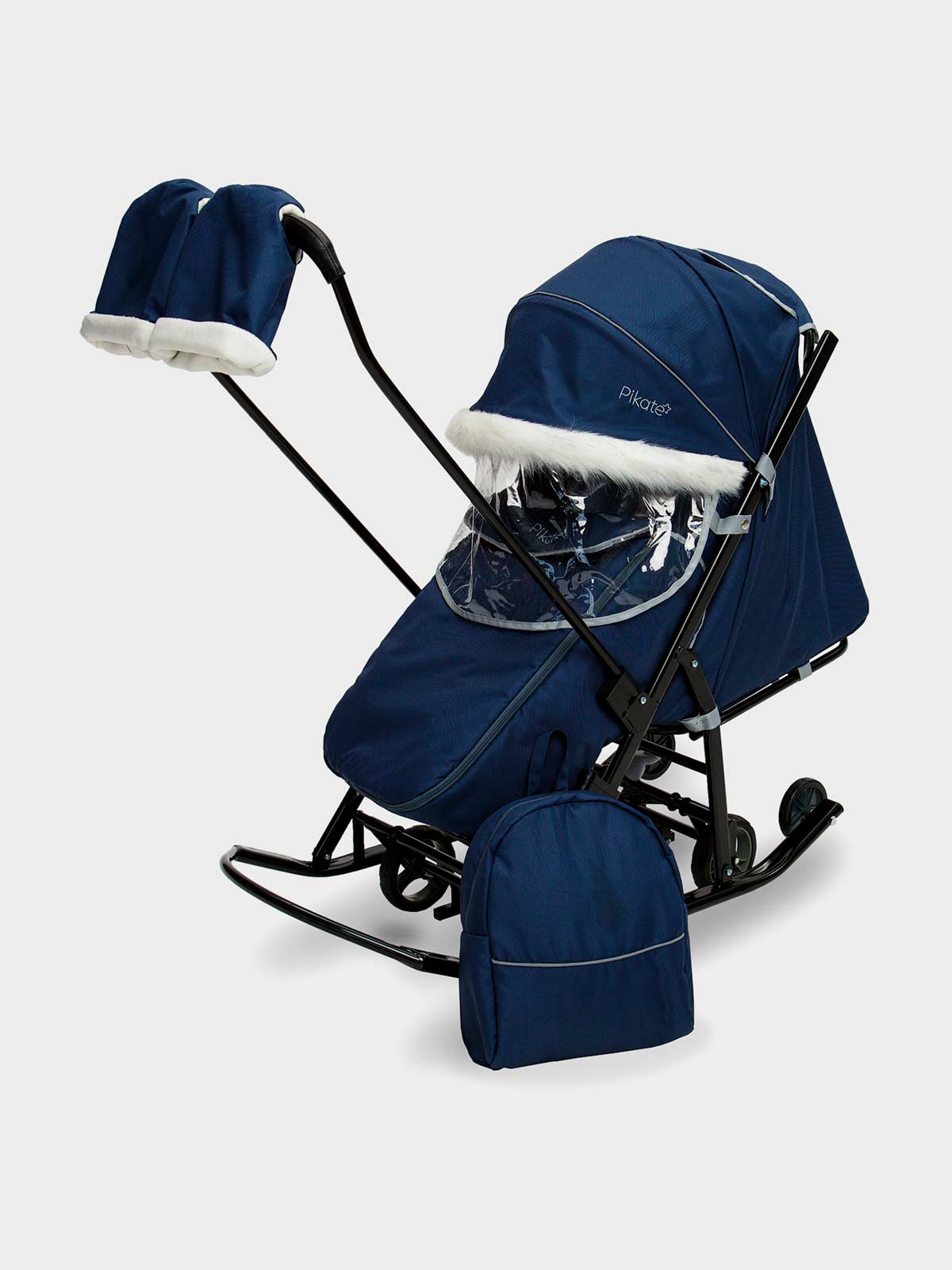 Санки-коляска Arctic, цвет тёмно-синий Pikate