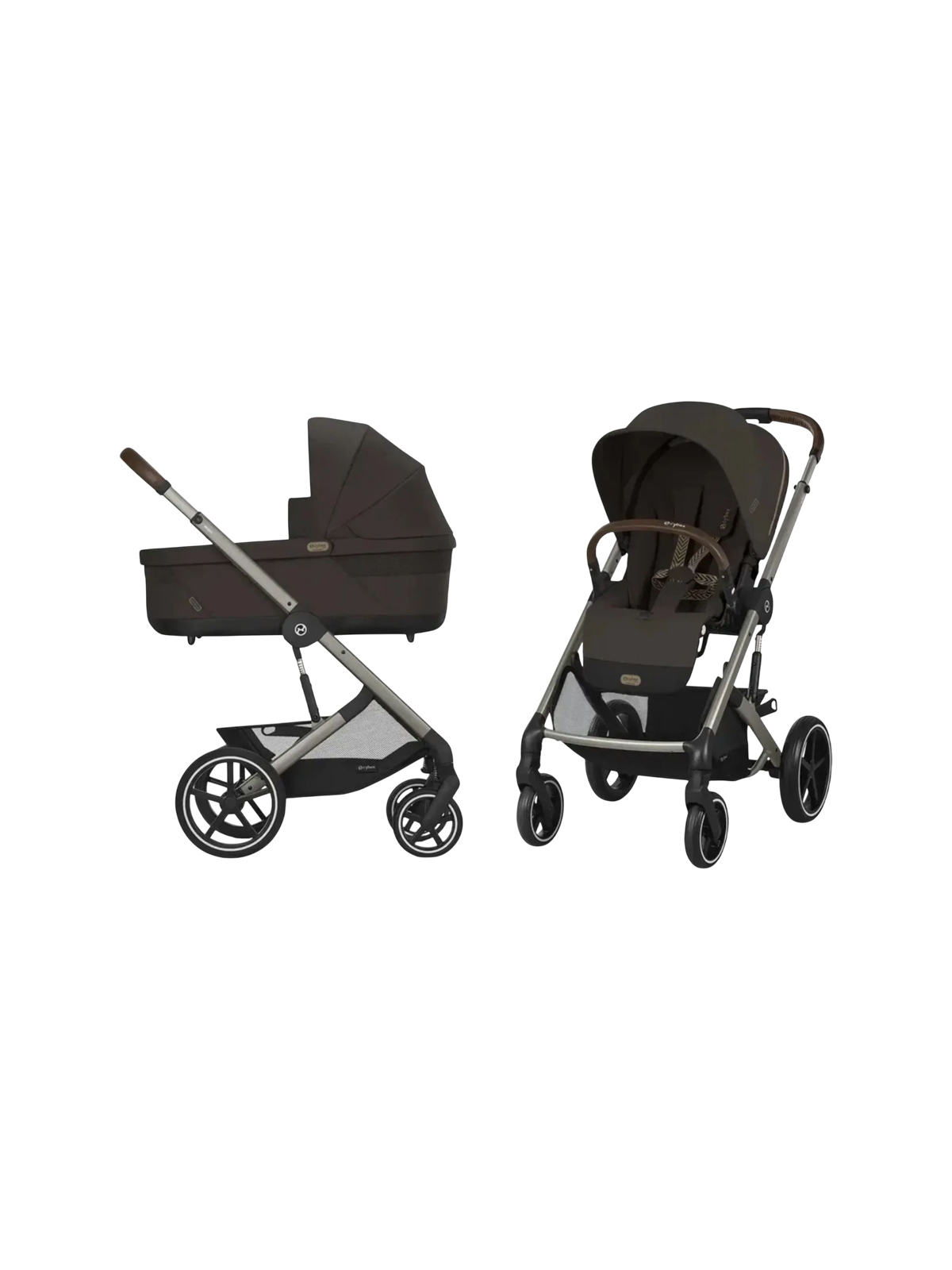 Коляска 2в1 Balios S Lux TPE Chocolate Brown с дождевиком CYBEX 81900₽
