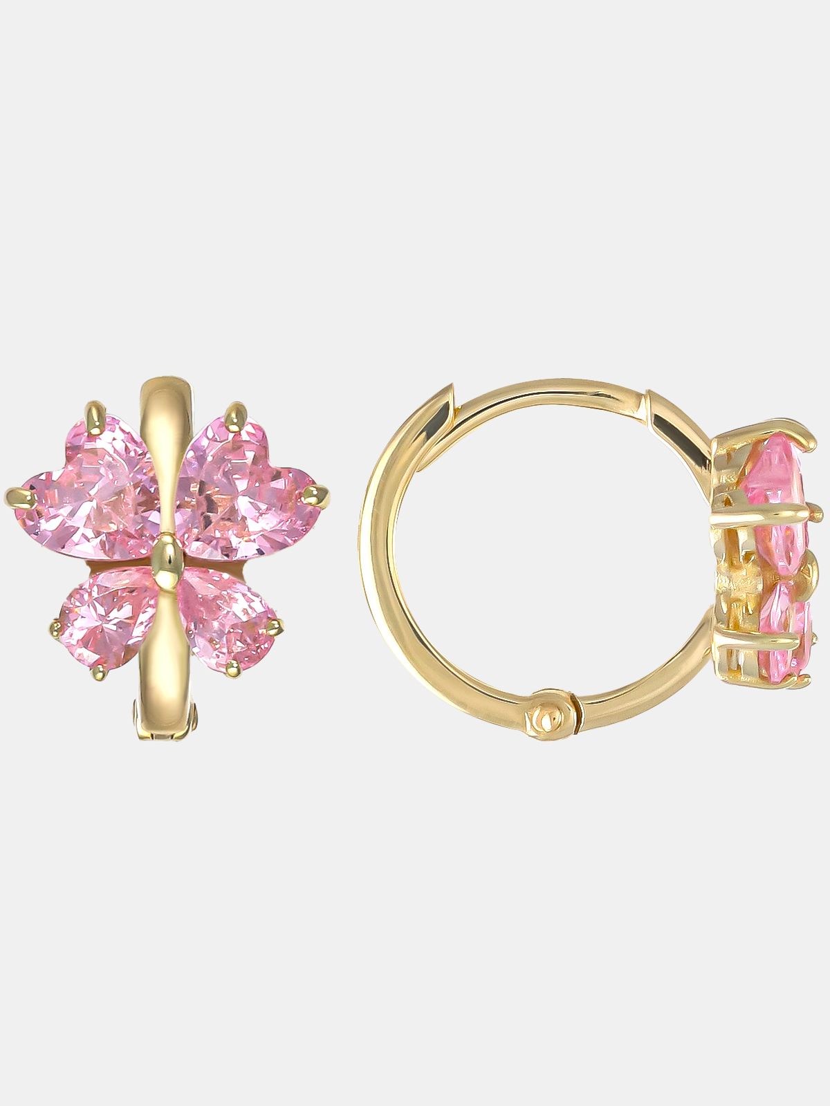 Серьги-кликеры "Бабочки", золото 585 Sneak Peek