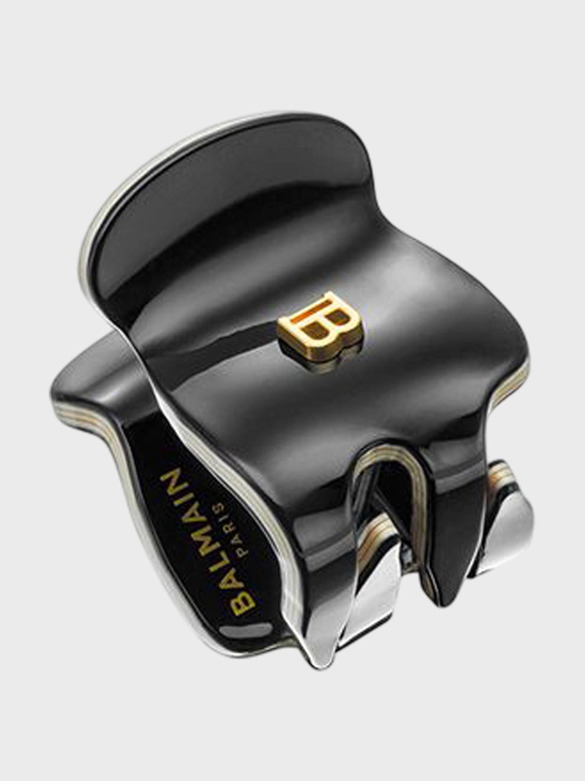 Крабик Cellulose Acetate Pince a Cheveux, черно-белый Balmain