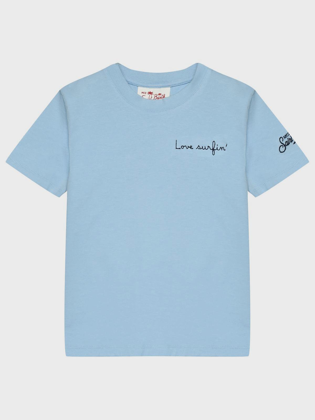 Футболка с принтом "симпсоны", голубая Saint Barth