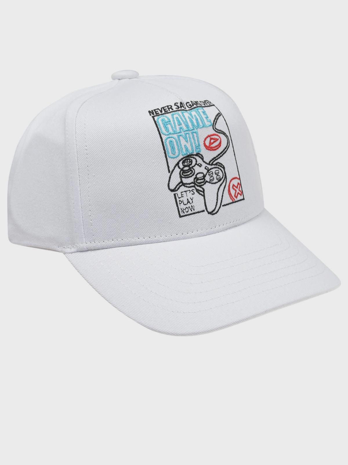 Белая кепка с вышивкой "Game on" Jan&amp;Sofie