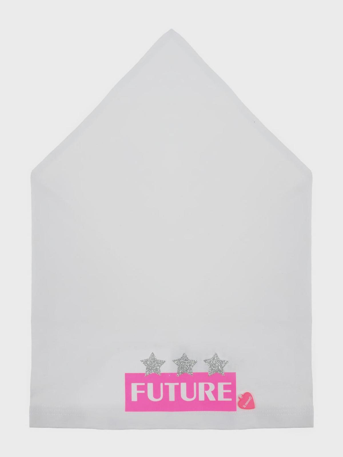 Белая косынка с принтом "Future" Il Trenino