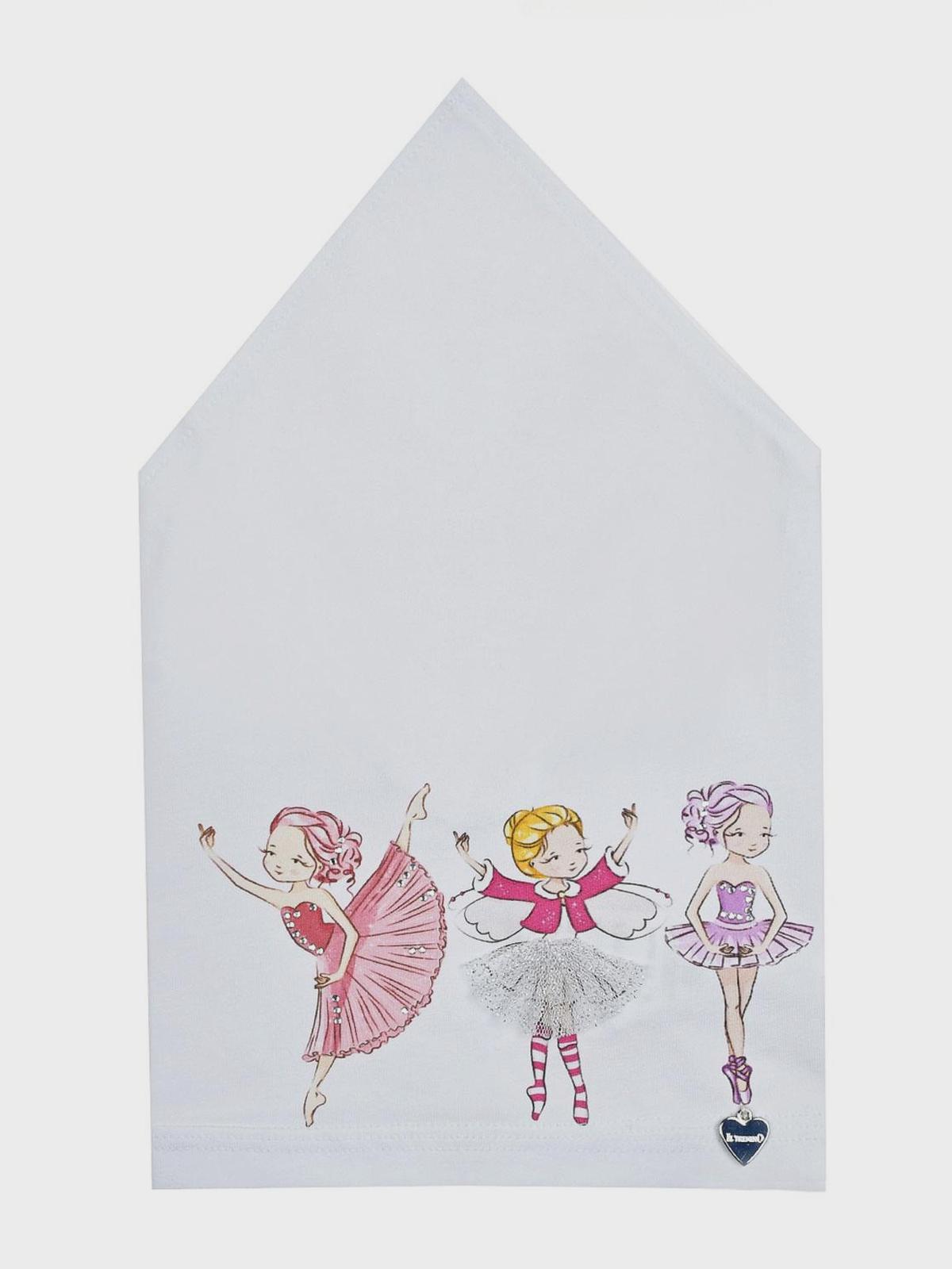 Косынка с принтом "Три балерины" Il Trenino