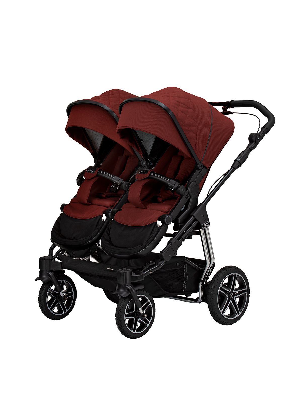 Коляска 2 в 1 для двойни Two Select 2в1, 711 Burgund Hartan