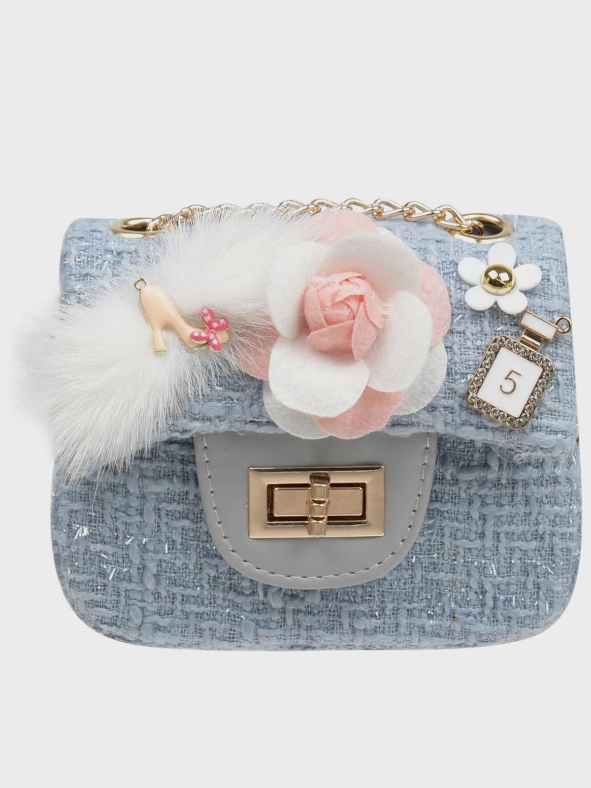 Голубая сумка с цветами, 10x12x5 см Rena Chris