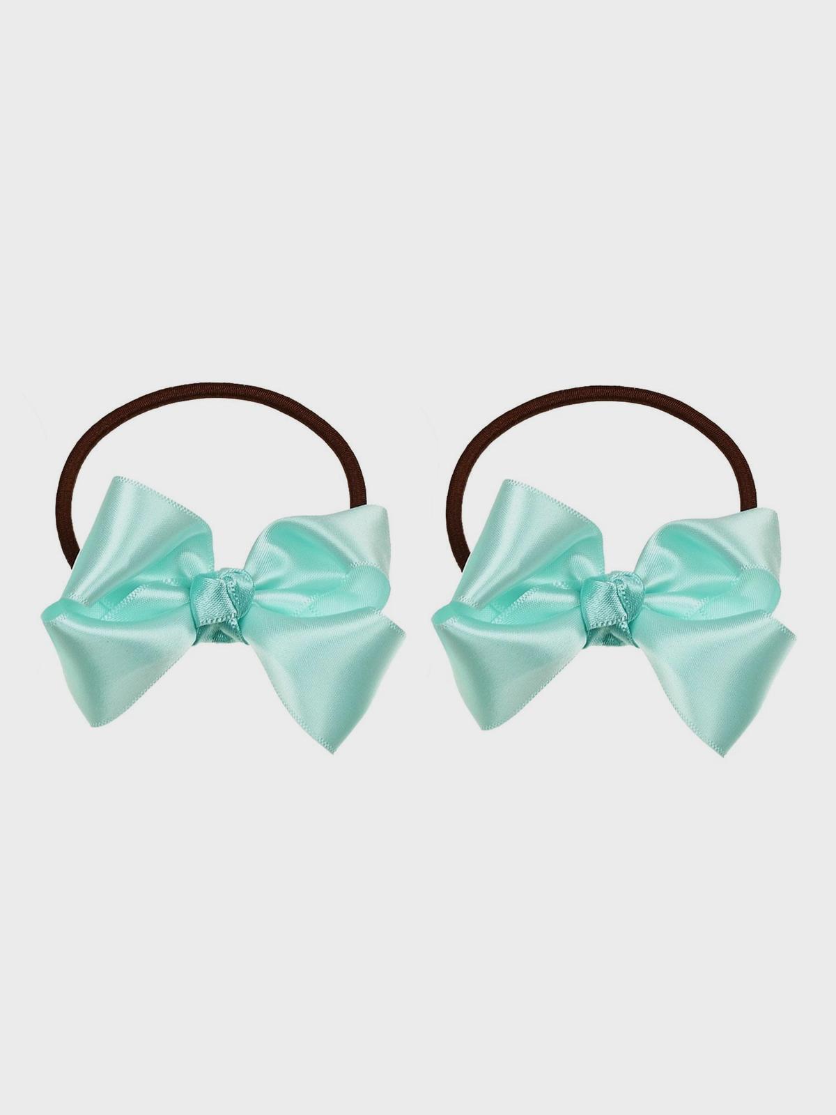 Резинка с бирюзовым атласным бантиком 2 шт Tais 1199₽