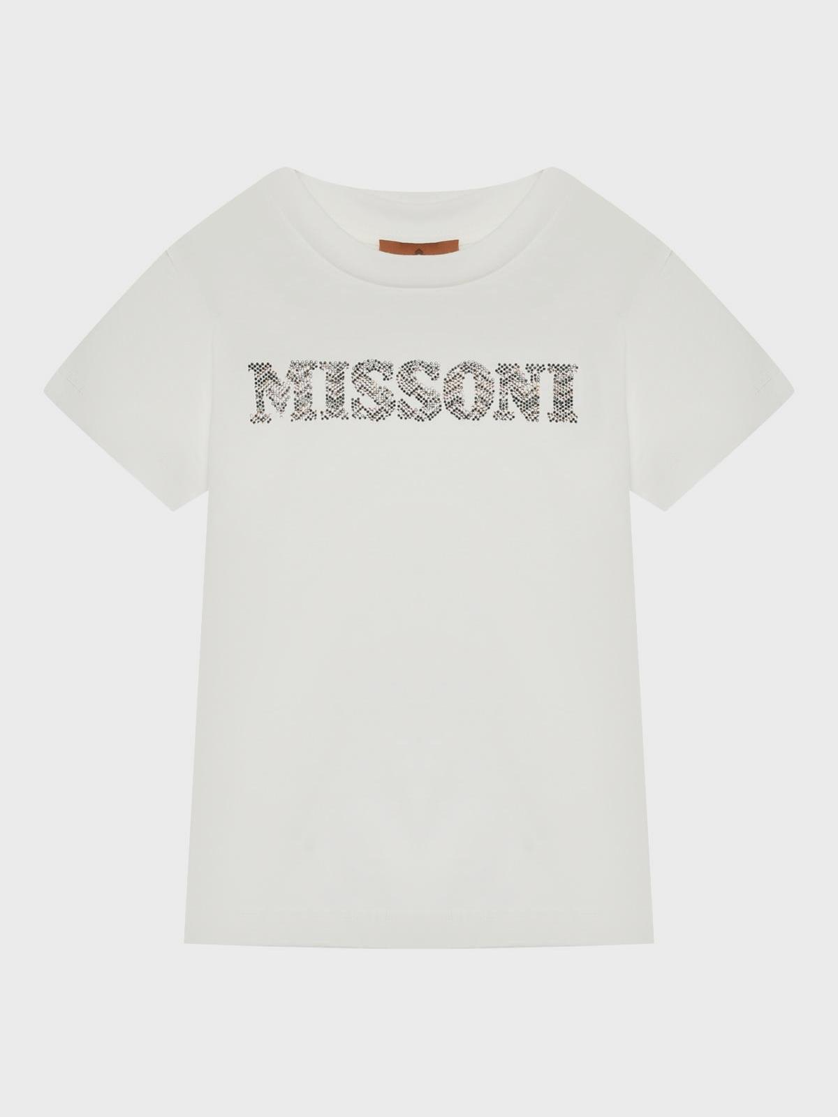 Футболка с лого из стразов Missoni