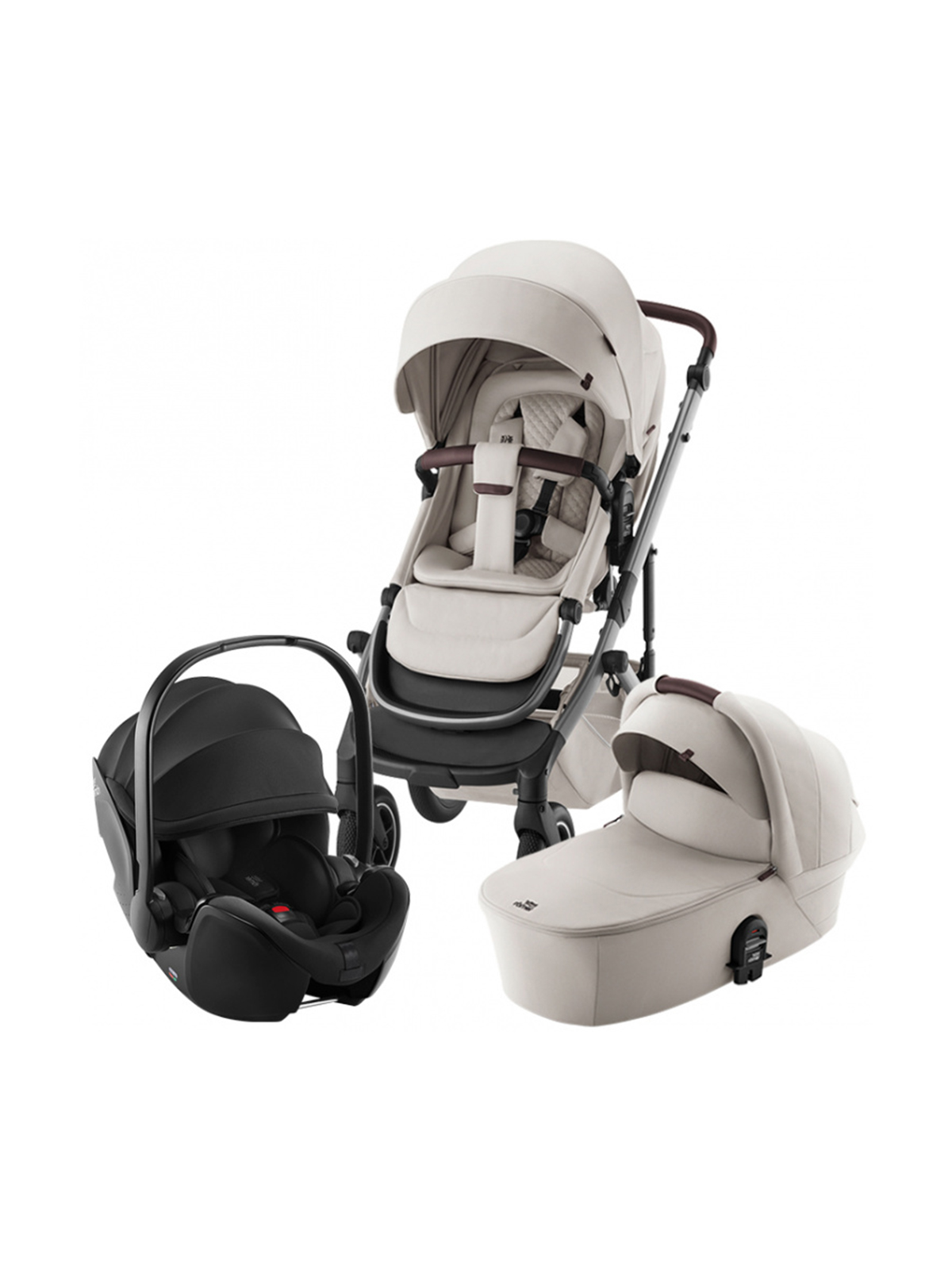 Коляска 3в1 SMILE 5Z LUX, Soft Taupe + автокресло Britax Roemer