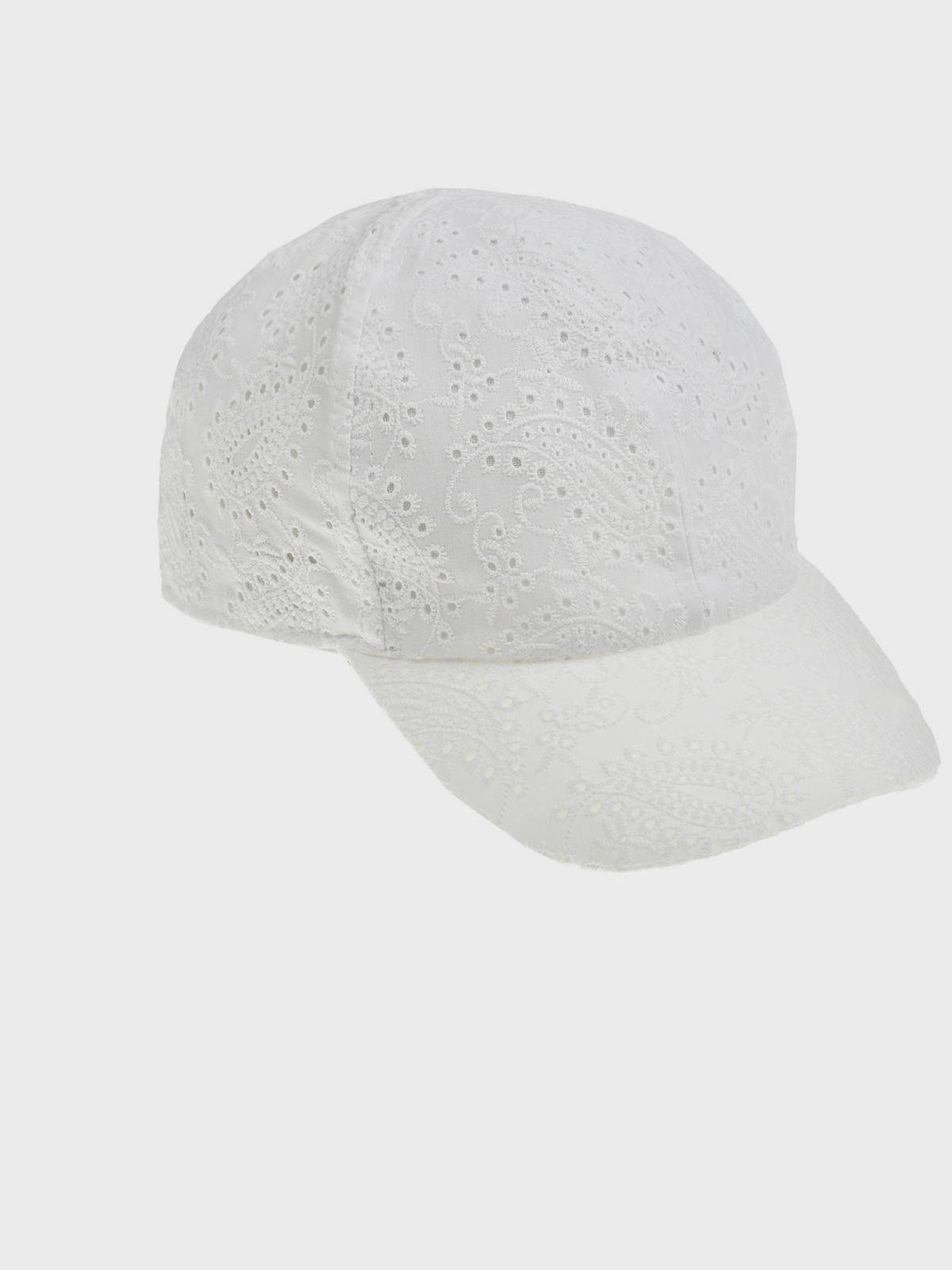 Кепка с шитьем, белая Catya