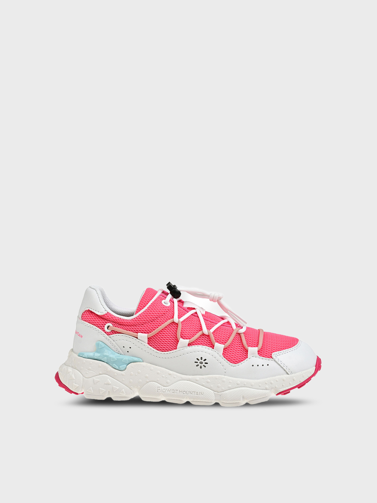 Кроссовки цвета фуксии с эластичными шнурками Flower Mountain for Natur