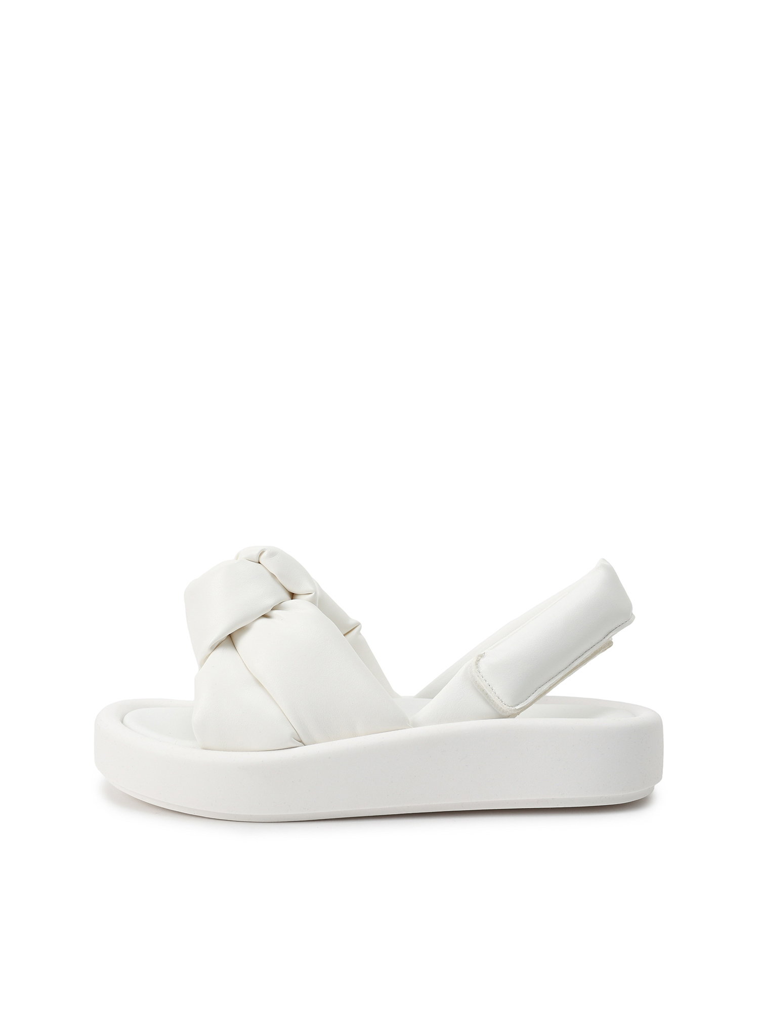 Босоножки с декоративным узлом, белые Jarrett