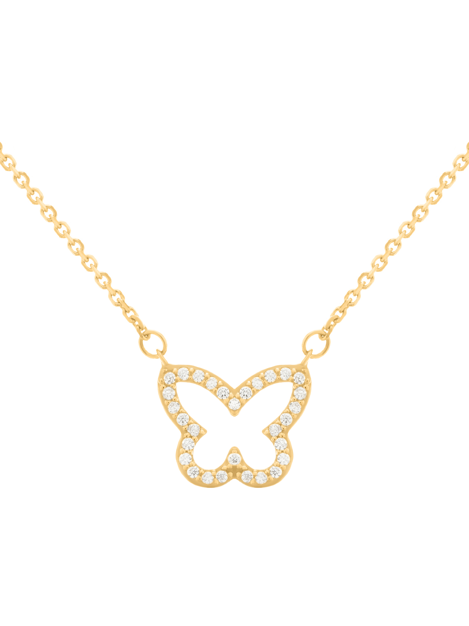 Колье с бабочкой, золото Sneak Peek