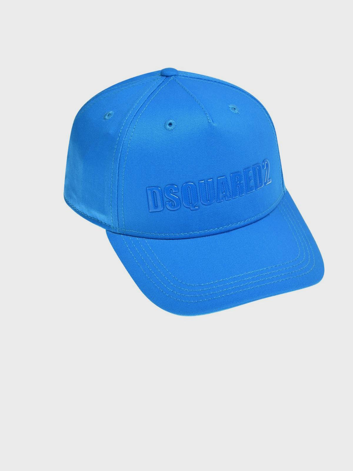 Бейсболка с лого в тон. голубая Dsquared2