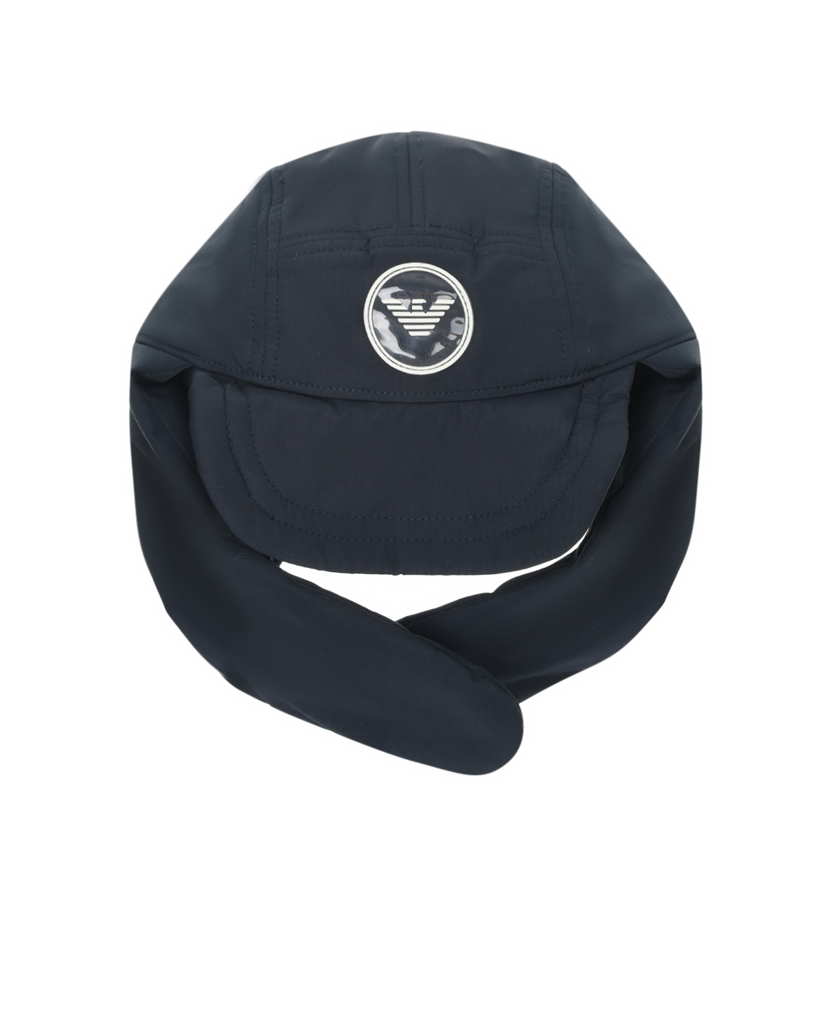 Темно-синяя шапка шапка с лого Emporio Armani