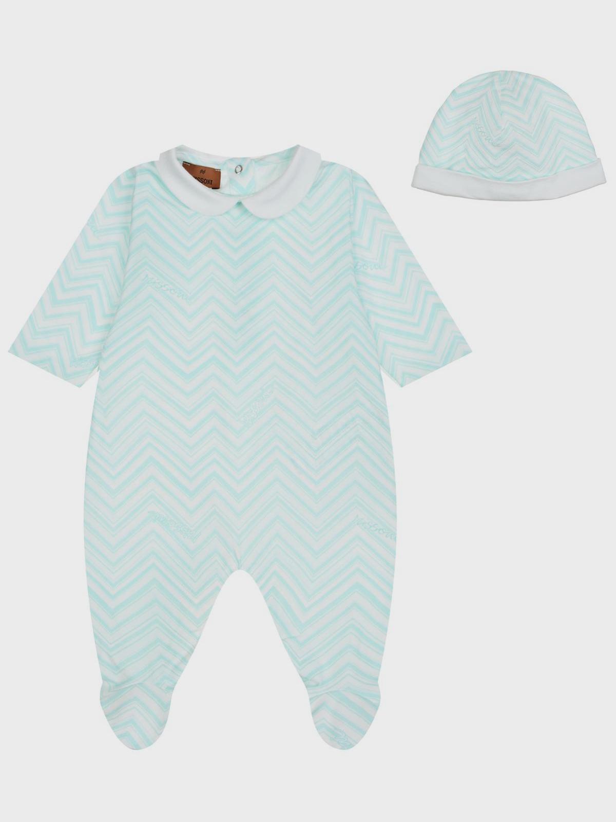 Комплект: комбинезон и шапка, мятный Missoni