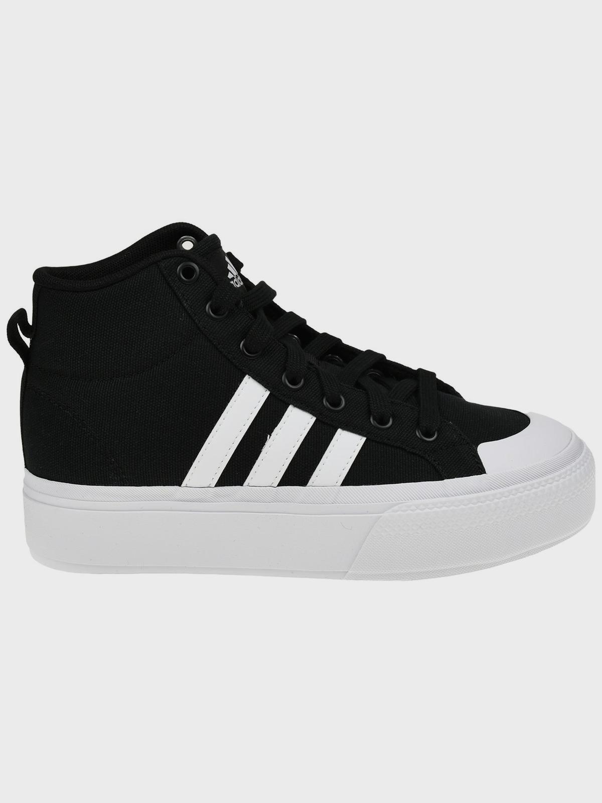 Кеды высокие на шнуровке, черные Adidas