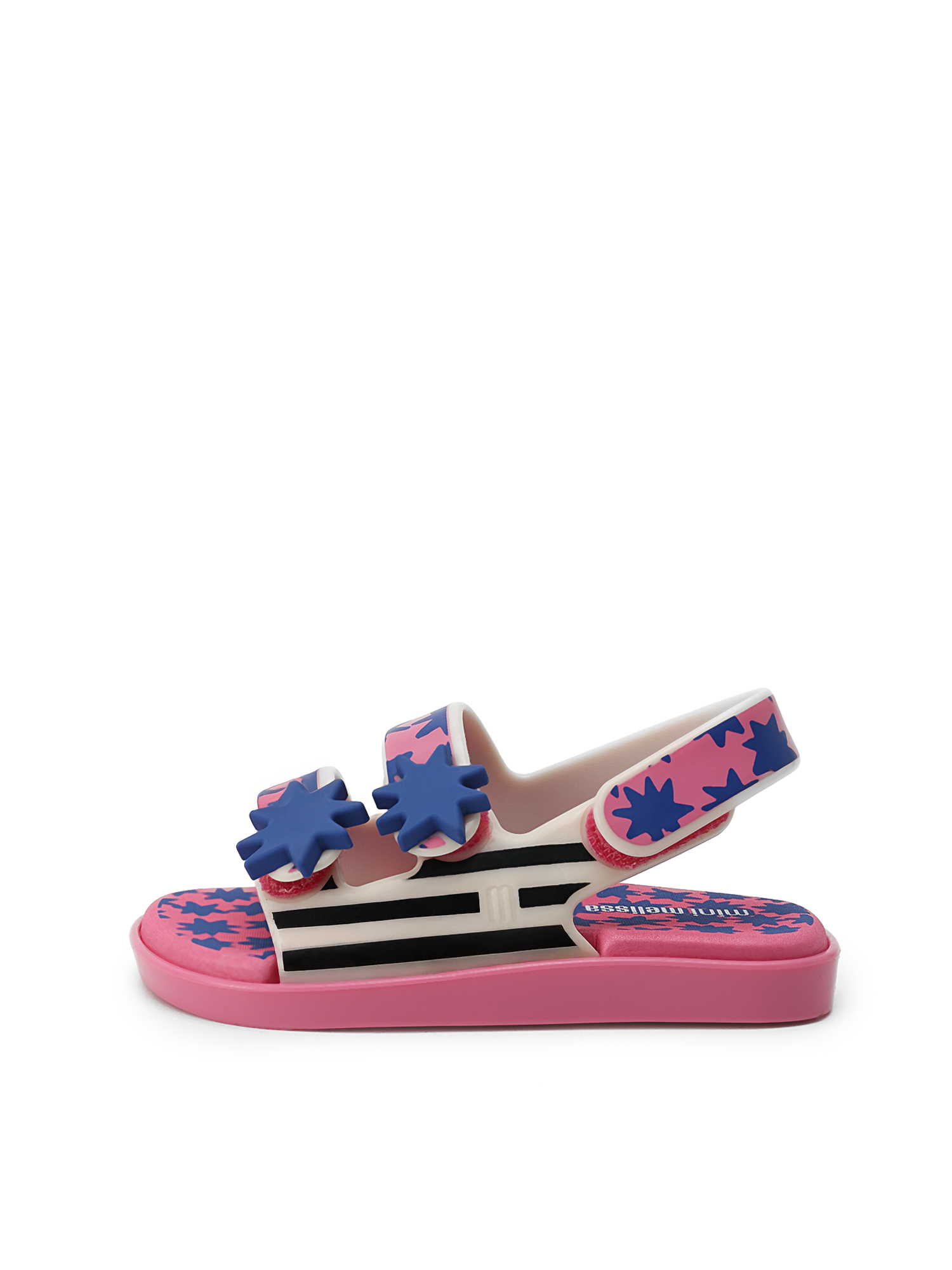 Сланцы-сандалии на липучке со звездочками, фуксия Melissa