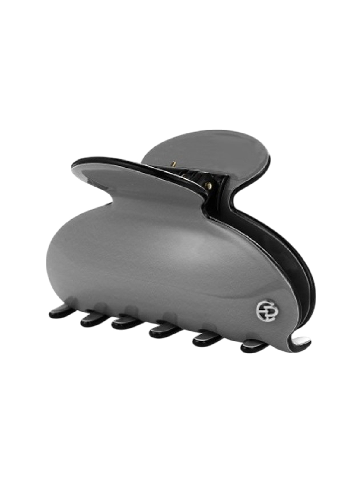 Заколка-краб глянцевая с логотипом серая EVITA PERONI 7799₽