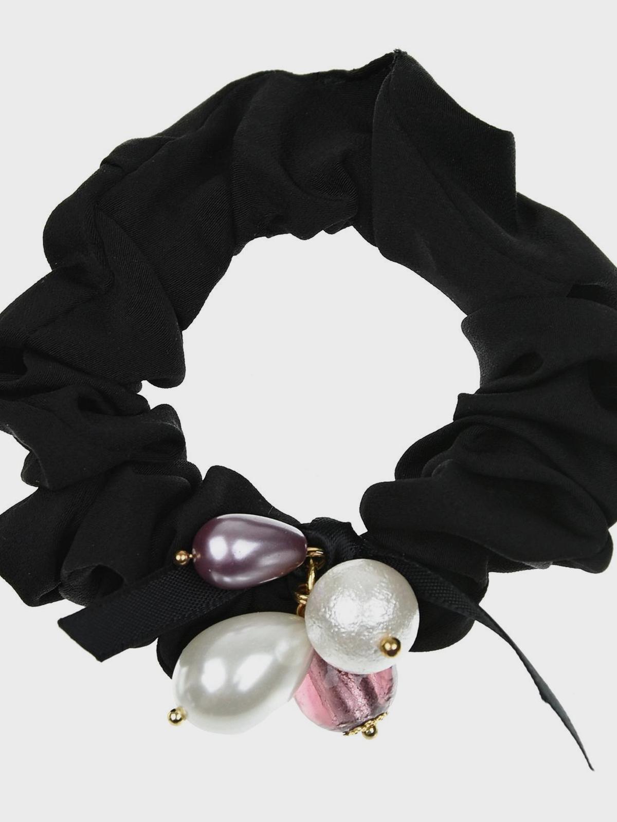 Резинка для волос с бусинами черная Tais 1399₽