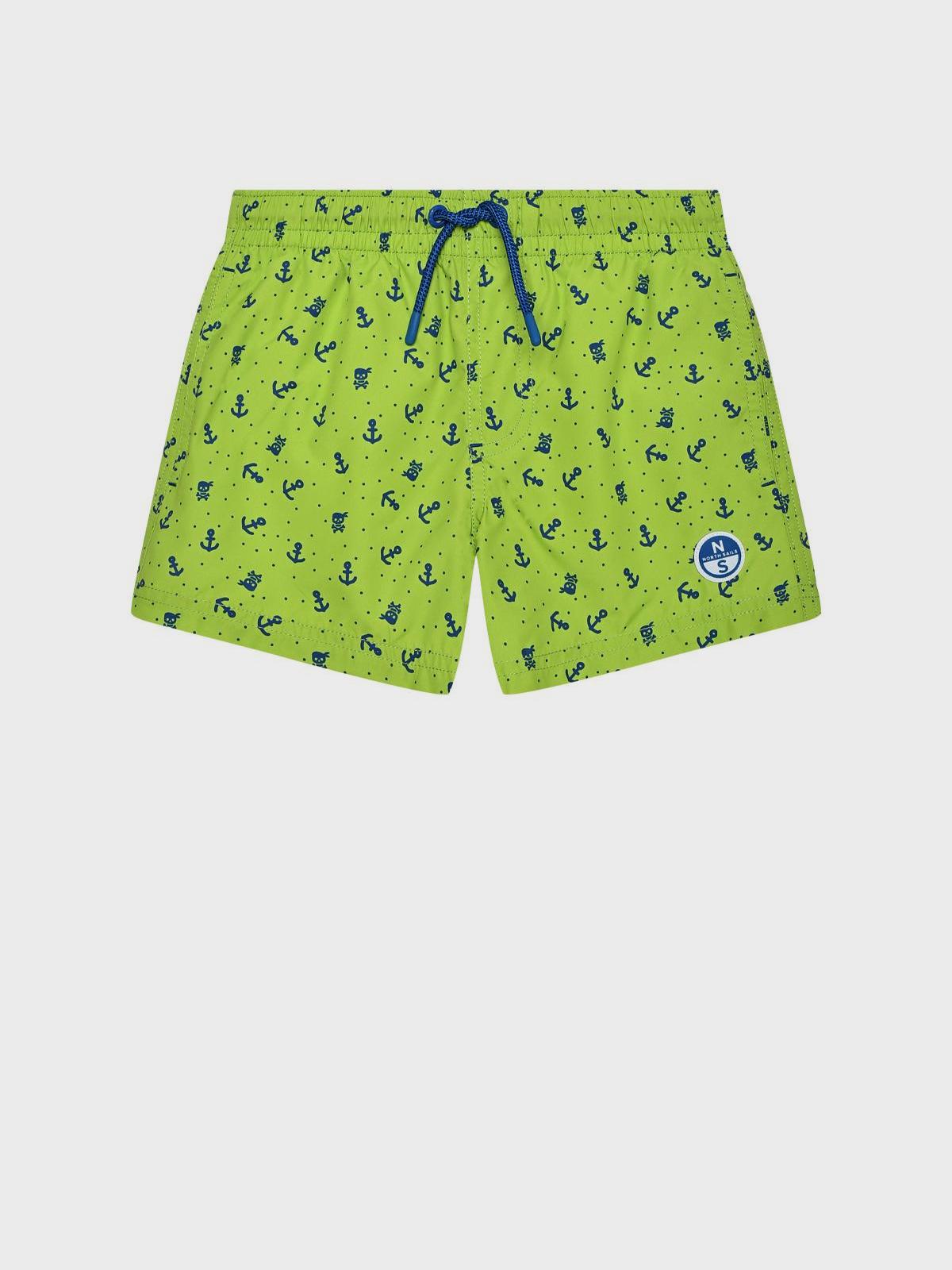 Шорты для купания с принтом якорей, зеленый NORTH SAILS
