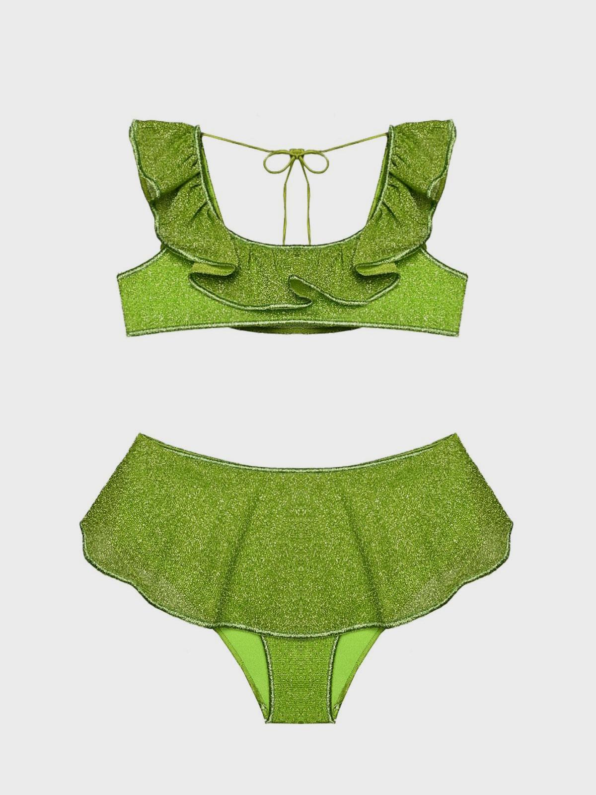 Купальник с рюшами, зеленый Oseree