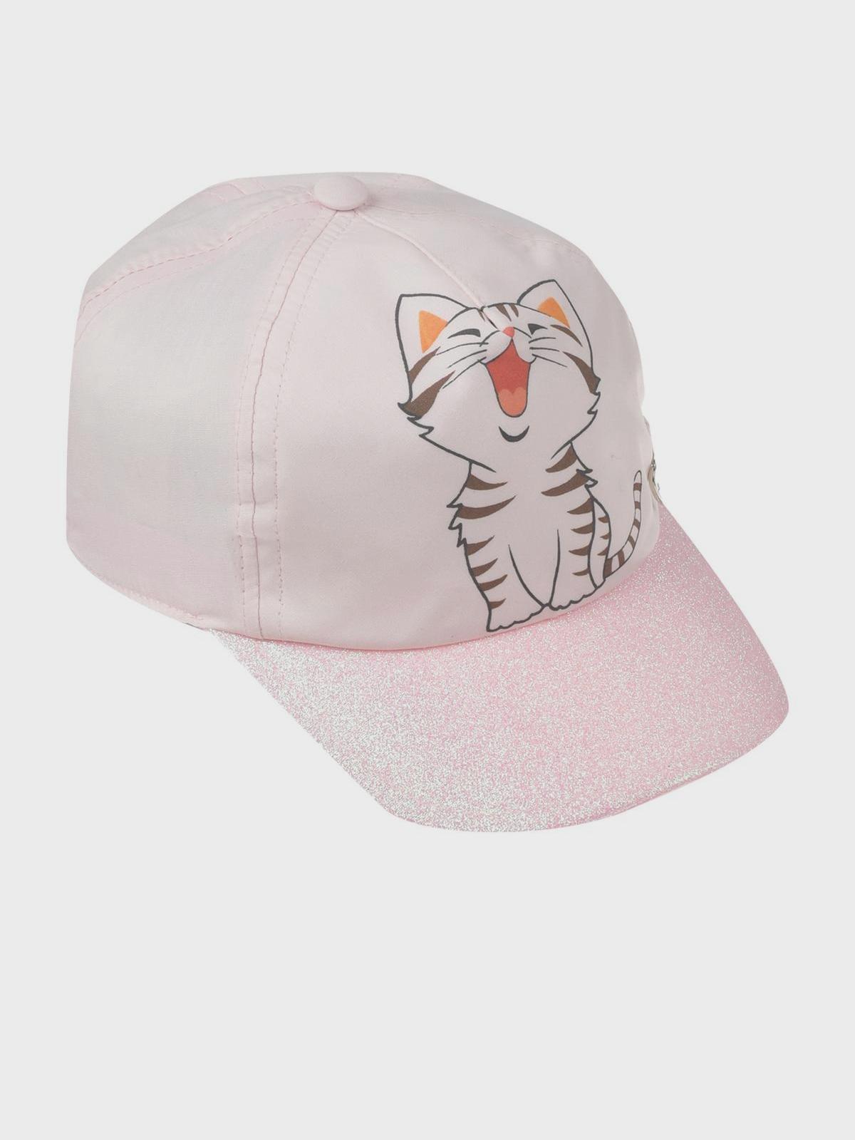 Розовая кепка с принтом "котенок" Il Trenino