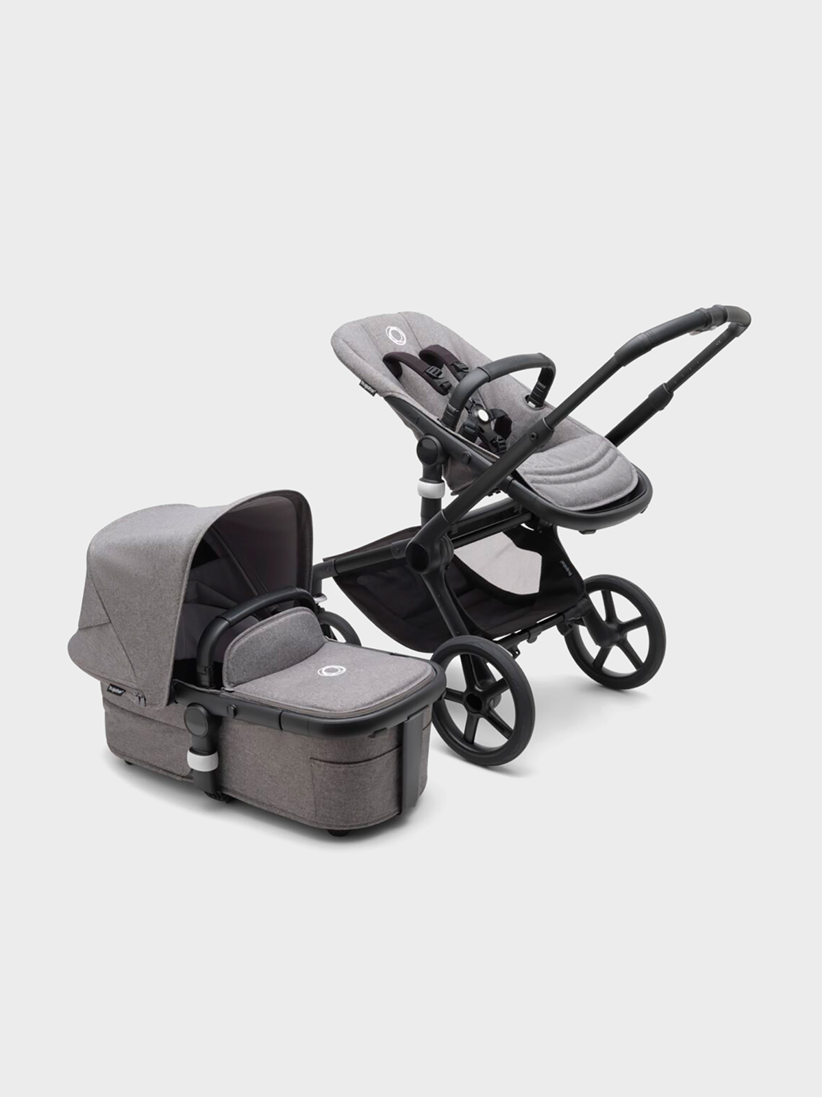 Коляска 2 в 1 Fox 5 complete BLACKGREY MELANGE-GREY MELANGE Bugaboo 123200₽