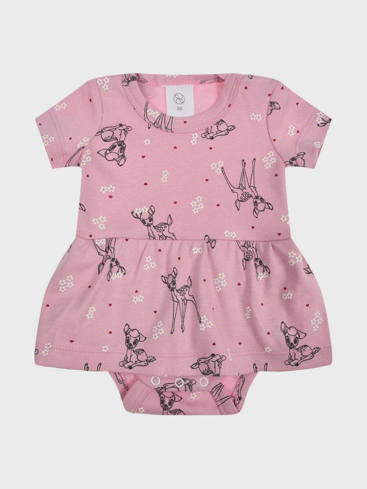 Боди с принтом &quot;олени&quot;, розовое Dan Maralex