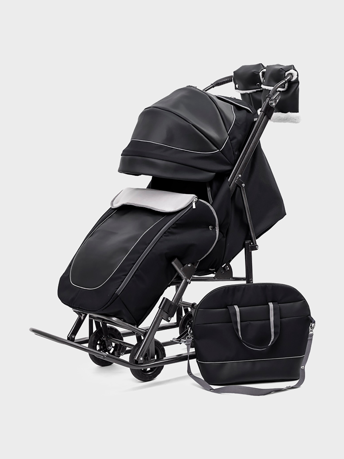 Санки-коляска Pikate Deluxe, цвет Black