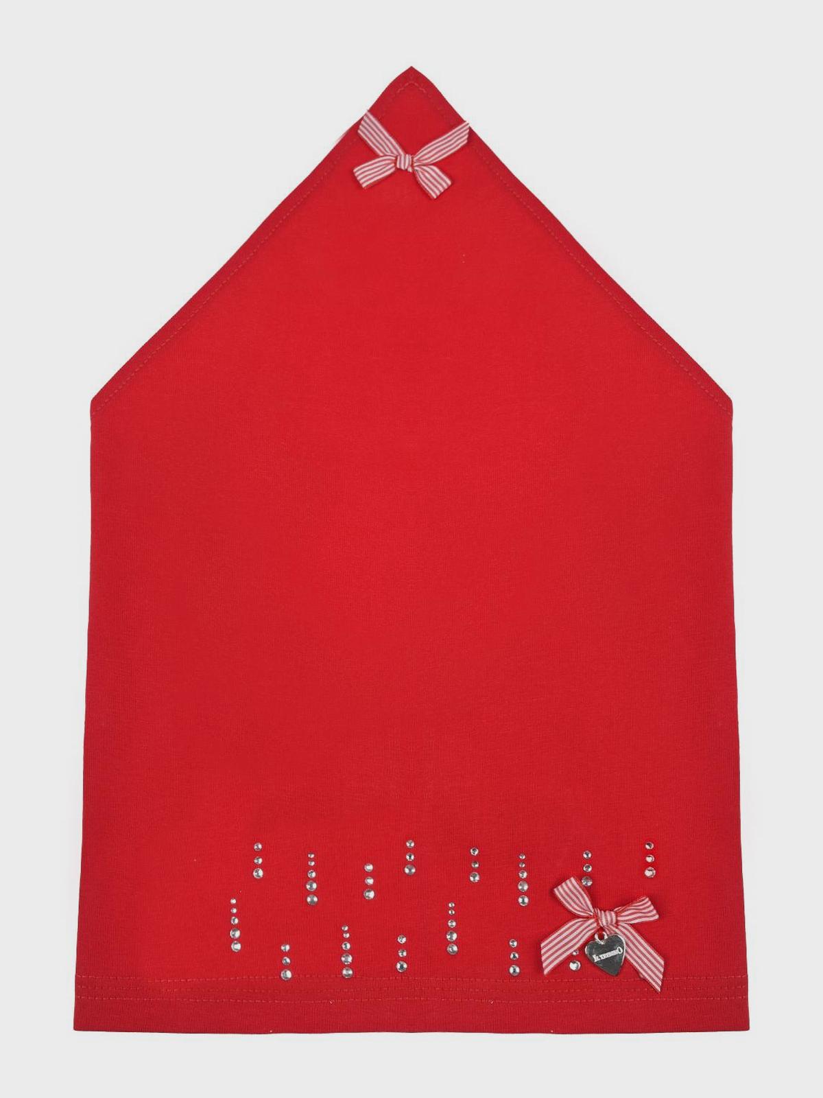 Красная косынка со стразами и бантами Il Trenino