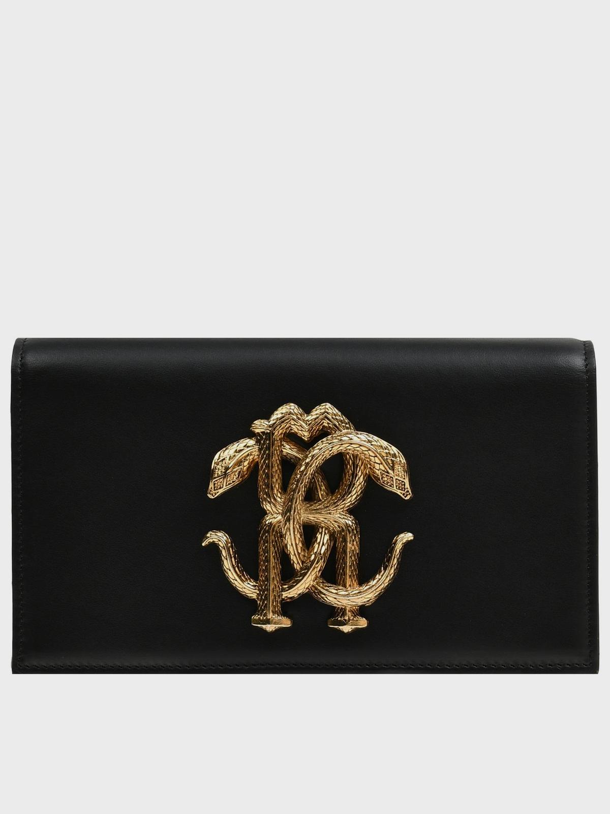 Клатч на латунной цепочке Roberto Cavalli