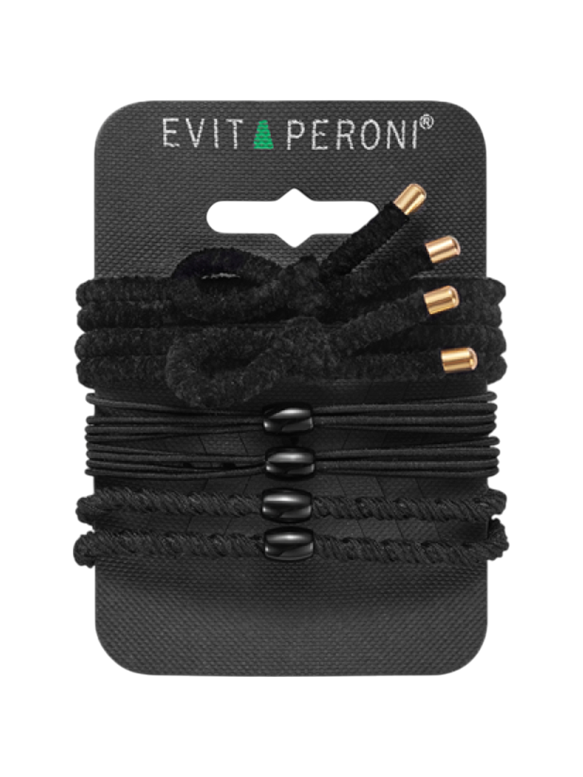 Набор черных резинок для волос, 6шт EVITA PERONI