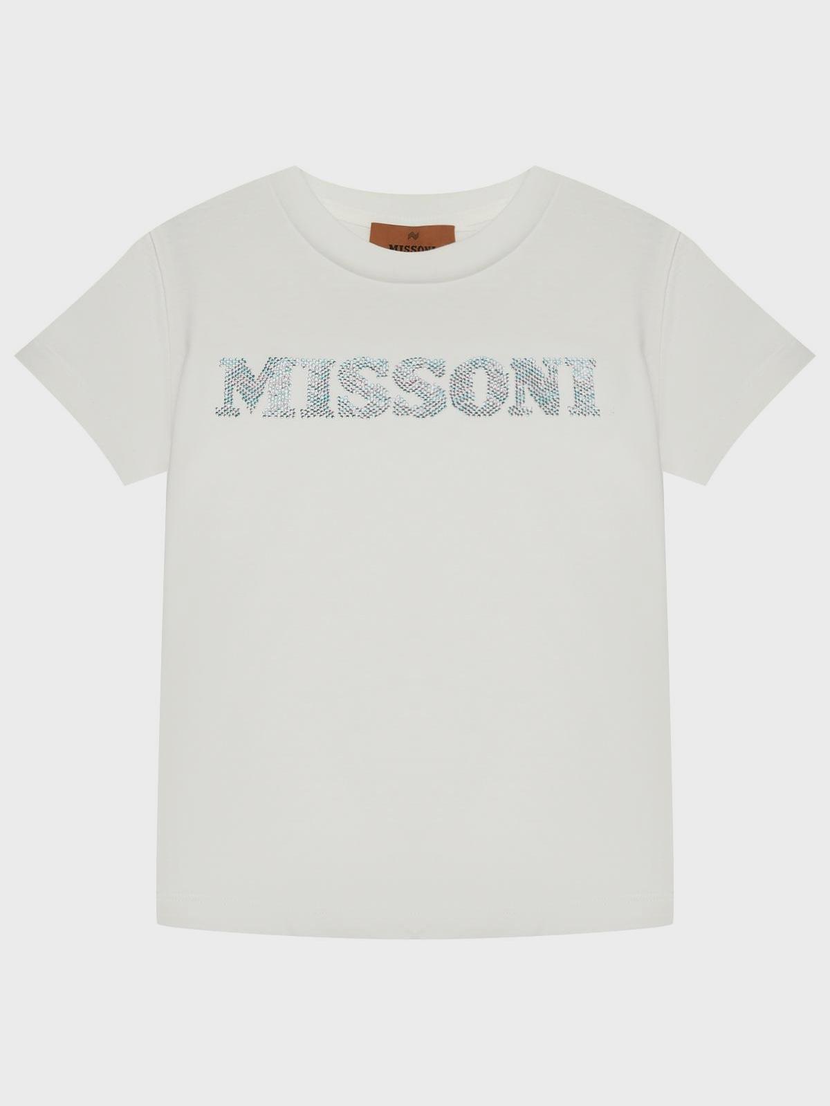 Футболка с лого из стразов Missoni